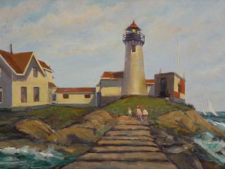 Lucian Geraci (American, 1923-2005) Lighthouse Painting