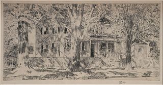 Childe Hassam (American, 1859-1935) Etching Print - East Hampton, NY