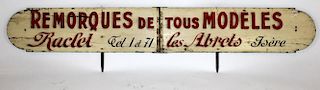 Vintage French folding advertising sign