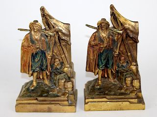 Pompeian Bronze Co Pirate Booty bookends