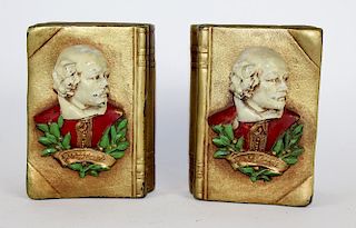 Pair of 1920's Shakespeare bookends