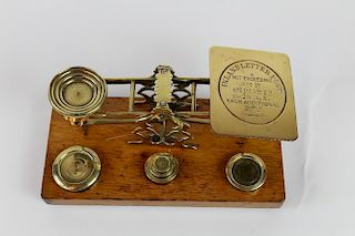 Inland Letter Post brass letter scale