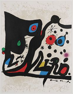 Joan Miro (Spanish, 1893-1983) signed Lithograph Print