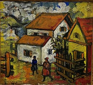 Sacha Moldovan (Russian Am.1901-1982) Oil Painting