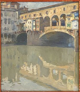 Alberto M. Pellegrini (Italian, 1870-1943) Painting - Florence, Italy