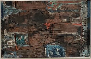 William Pellicone (American, 1915-2004) Painting 1958 Abstract