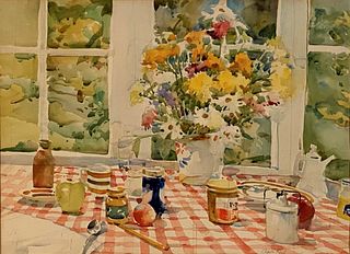 Charles Reid (American, 1937-2019) Floral Painting