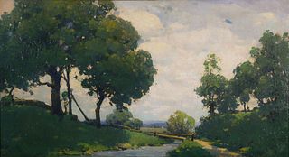 J Scott (American 20th Century) Landscape Painting