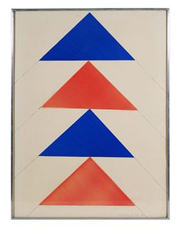 Leon Polk Smith (1906-1996) Triangles 1974 Collage