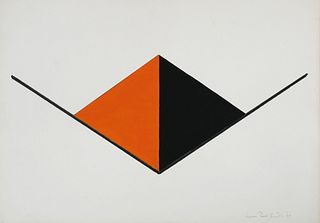 Leon Polk Smith (1906-1996) Orange Black Painting