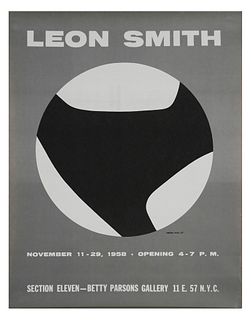 Leon Polk Smith -1958 Lithograph Exhibition Poster