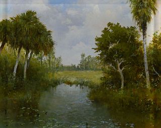 Kent Sullivan (Amer., 1952-) Florida Oil Painting