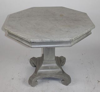 American Empire style painted pedestal table
