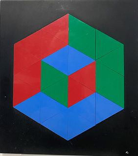 Victor Vasarely (1906-1997) Luran Three Color Art