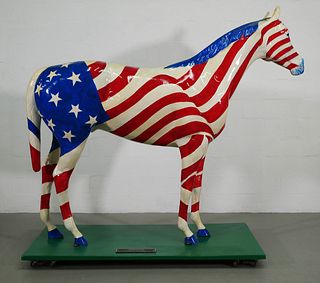 Lorenzo Williams -Patriotism- Fiberglass 91" Horse