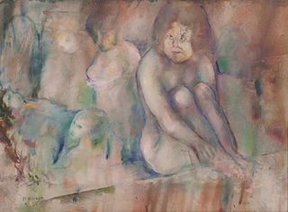 Marie Wilner (American, 1910- ) Nude Painting