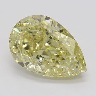 4.04 ct, Natural Fancy Light Brownish Yellow Even Color, VS1, Pear cut Diamond (GIA Graded), Appraised Value: $69,000 