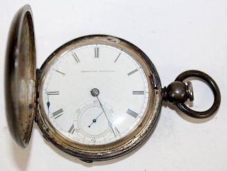 American Watch Co coin silver pocket watch