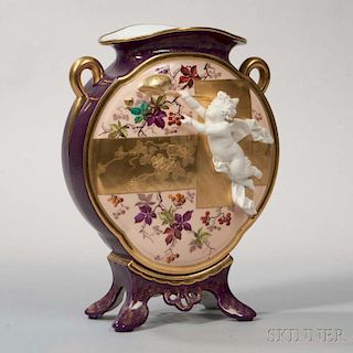 Limoges Moon-shaped Porcelain Vase