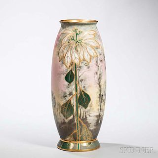 Royal Bonn Porcelain Vase with Hand-painted Flowers