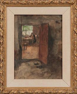Jacob Simon Hendrik Kever (Dutch, 1854-1922)      View Through a Doorway