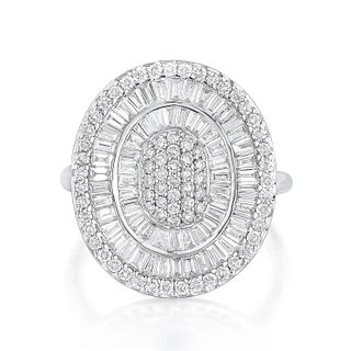 Diamond Cluster Cocktail Ring
