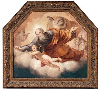 German School, 19th Century      God the Father with Angels