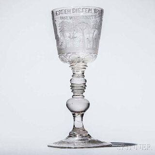 Colorless Glass Goblet