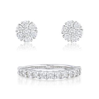Diamond Earring and Diamond Ring