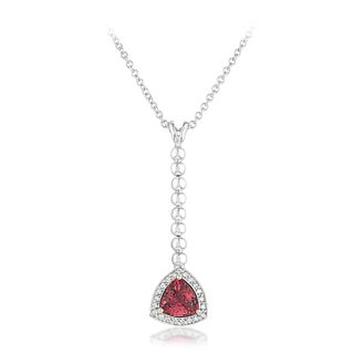 Unheated Sapphire and Diamond Pendant Necklace, GIA Certified
