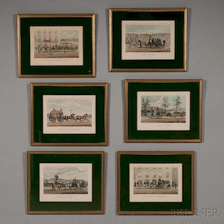 British School, 19th Century, Six Coaching Prints from the Series Car-Travelling in the South of Ireland in the year 1856 - B