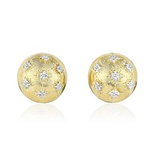 Gold Dome Earrings, Italian