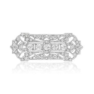 Art Deco Diamond Bar Pin