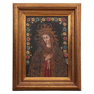 ANÓNIMO (Siglo XX), Virgen, Sin firma Óleo sobre tela, 62 x 43 cm