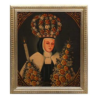 ANÓNIMO. Sor Rosa María del Espíritu Santo. Sin firma. Óleo sobre tela. 93 x 77 cm