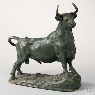 After Rosalie (Rosa) Marie Bonheur (French, 1822-1899)       Bronze Figure of a Bull