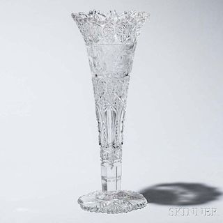 Brilliant-cut Glass Trumpet Vase