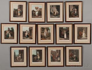 Thomas Gooch Appleton (British, 1854-1924)      Thirteen Genre Scene Prints After Francis Wheatley (British, 1747-1801)