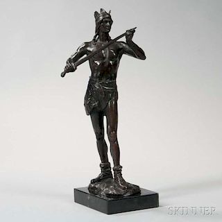 After Agathon Leonard (French, 1841-1923)       Bronze Figure of a Warrior with a Sword,