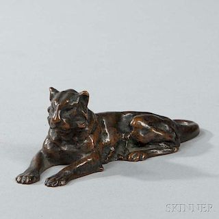 Tiffany Studios Bronze Lion Paperweight