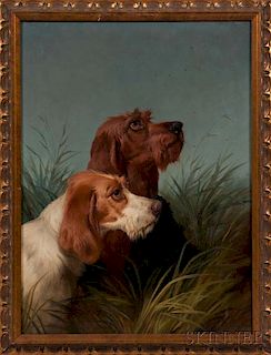 Colin Graeme (British, 1858-1910)      Portrait of Two Hunting Dogs