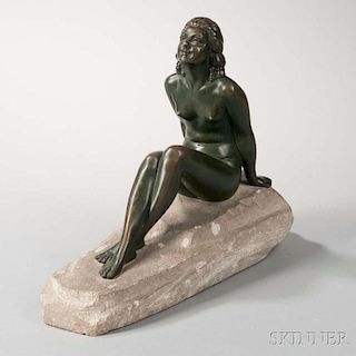 After Dimitri Haralamb Chiparus (Romanian, 1886-1947)       Bronze Figure of a Nude