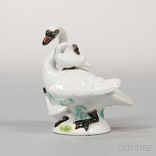 Meissen Porcelain Swan Group