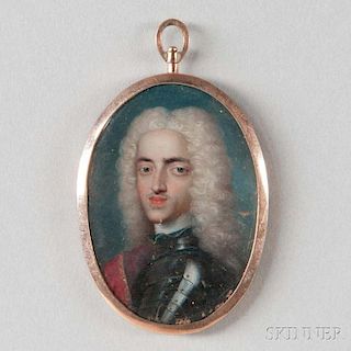 Miniature Oil Portrait of James Francis Edward Stuart