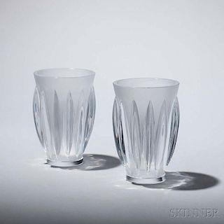 Pair of Lalique Glass Vases