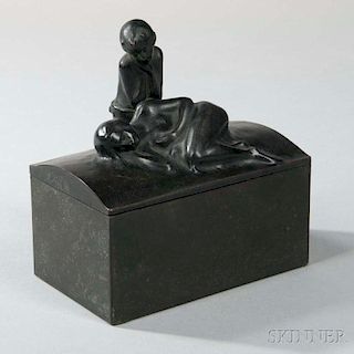 Austrian Bronze Figural Tobacco Box