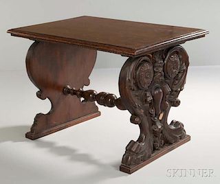 Italian Renaissance-style Walnut Trestle Table
