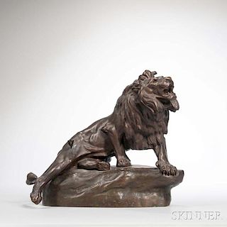 After Clovis Edmond Masson (French, 1838-1913)       Bronze Figure of a Lion