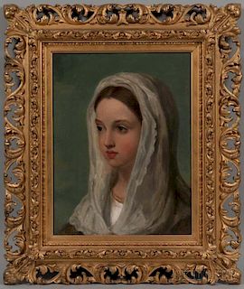 Italian School, 19th Century      Young Woman with a White Scarf