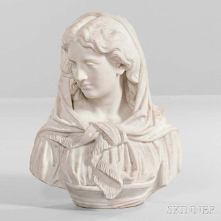 Italian School, 19th Century       Marble Bust of a Woman